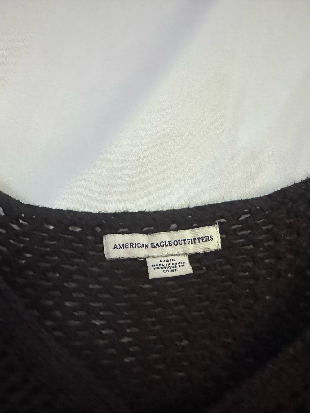 American Eagle Outfitters Black Crocheted Floral Embroidered Crop Tank - Picture 2 of 3